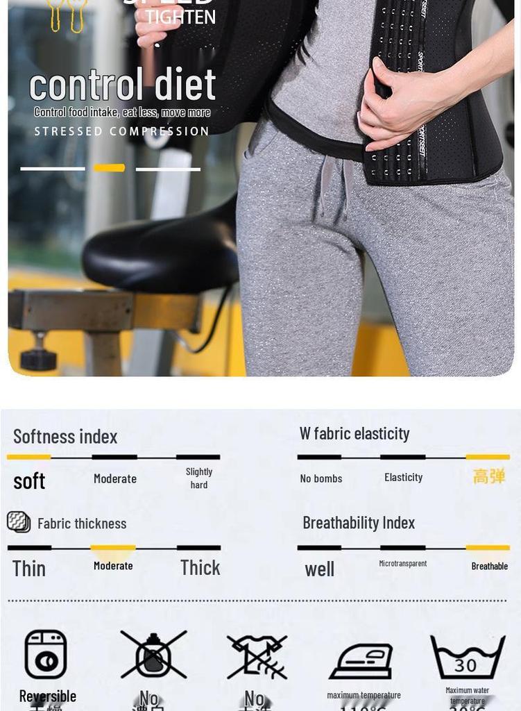 Buckle Postpartum Waist Trainer: Women's Latex Body Shaping & Fitness Cincher with 4 Rows, 15 Hooks