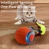 Smart Interactive Cat Ball Toy, Cat Entertainment Toy, Kitten Teaser, Electric Rolling Cat Toy with Synthetic Fiber Feathers