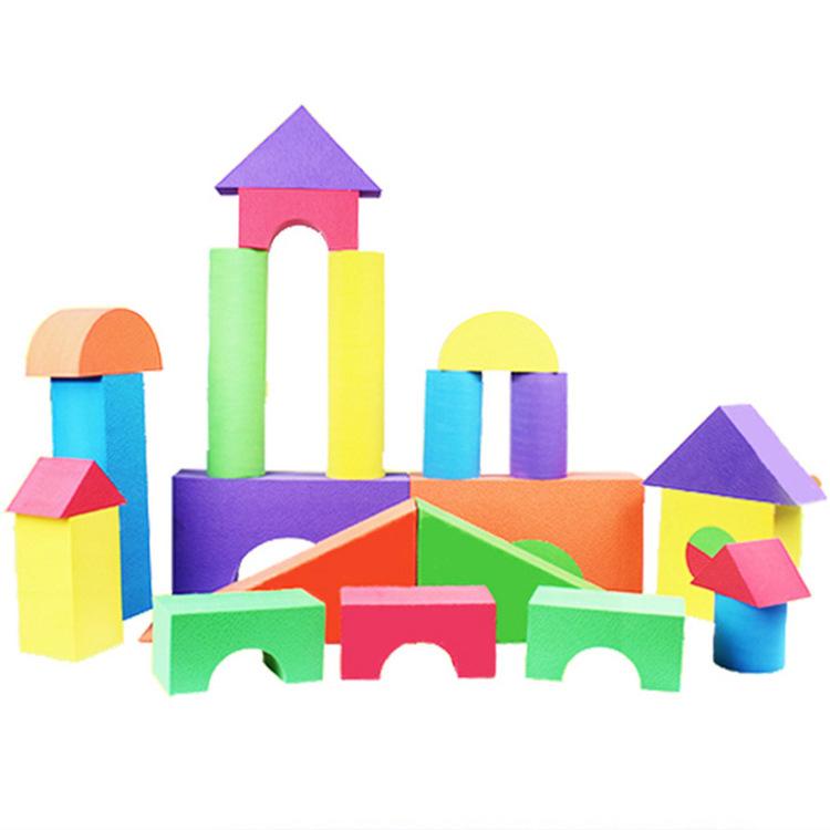 38 Pièces/Ensemble Éveil DIY Mousse Blocs de Construction Souples EVA Écologique Créativité Jouets Éducatifs pour Enfants