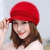 Women's Winter Korean Rabbit Hair Hat New Winter Duck Tongue Hat Thickened Warm Knitted Hat
