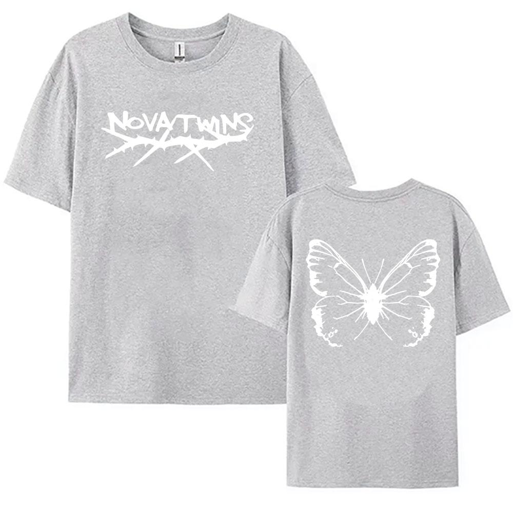 Nova Twins Music Group Print T-Shirt Baumwolle Kurzarm Damen T-Shirts Unisex Streetwear Grafikdruck T-Shirt Damen Kleidung