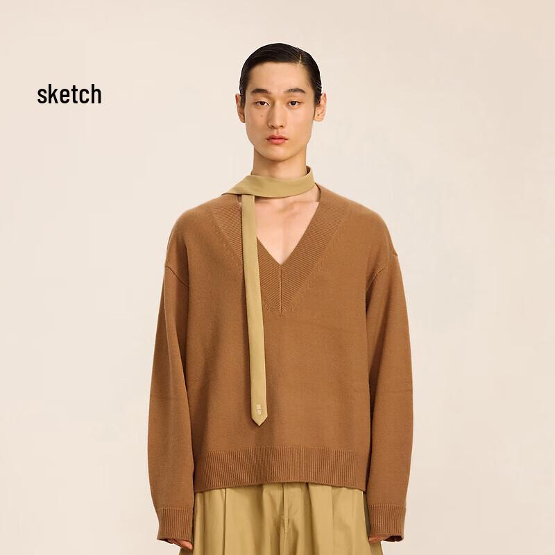 CROQUIS Pull Masculin Automne 2024 Coupe H Ample Casual Manches Longues 9O9311460