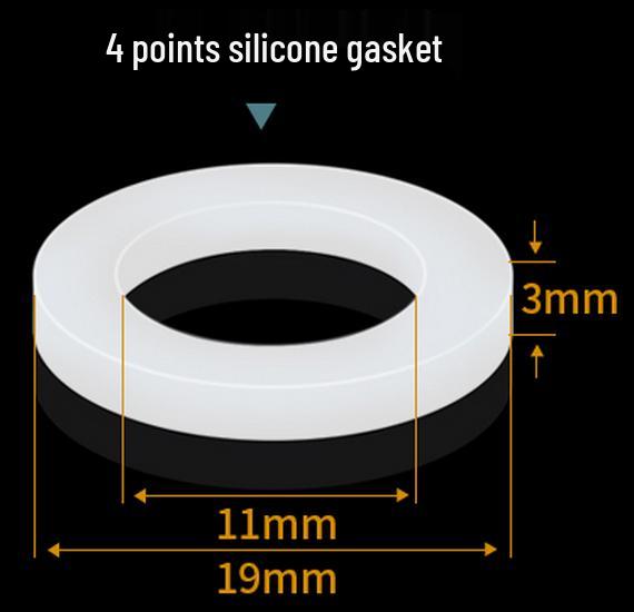 Silicone Gasket for 1-Inch Hose, Faucet, Water Meter, or Shower Head - 4 & 6 Point Sealing Ring.