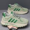 Spring and summer men's lace-up platform casual shoes leather fashion trendy shoes flat heel outdoor sports shoes