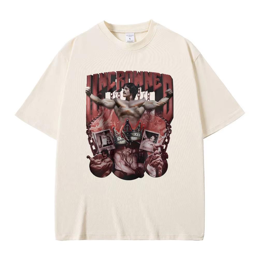 

Забавная футболка с принтом «Некоронованный Майк Ментцер, стероиды, памп», мужская и женская, для спортзала, бодибилдеров, с коротким рукавом, из чистого хлопка XXXXL