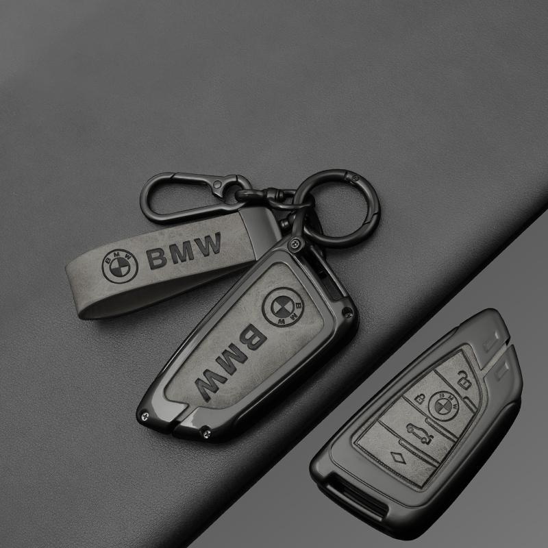 Alloy Leather Car Key Case Cover Bag For BMW 1 3 5 7 Series X1 X3 X4 X5 F10 F15 F16 F20 F30 F18 F25 M3 M4 E34 Holder Accessories