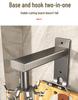 Wall-Mounted Rotating Hook & Storage Rack for Kitchen Utensils - Punch-Free Installation