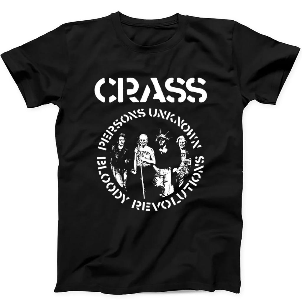 Crass Bloody Revolutions Persons Unknown Punk Rock Gift Tee Black T Shirt 548