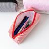 Multiunction Striped Pencil Case Water Resistant Polyester Pen Pouches Travel Cosmetics Bag For School Office Supplies