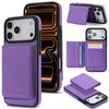 2 In 1 Detachable Magnetic Card Holder Leather Phone Case for IPhone 17 Pro Max 16 15 14 13 Shockproof for Magsafe Stand Cover