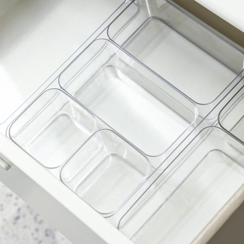 Desktop Storage Box Drawer Divider Box Container Drawer Organizer Table Jewelry Box Makeup Organizer Box Transparent Storage Box