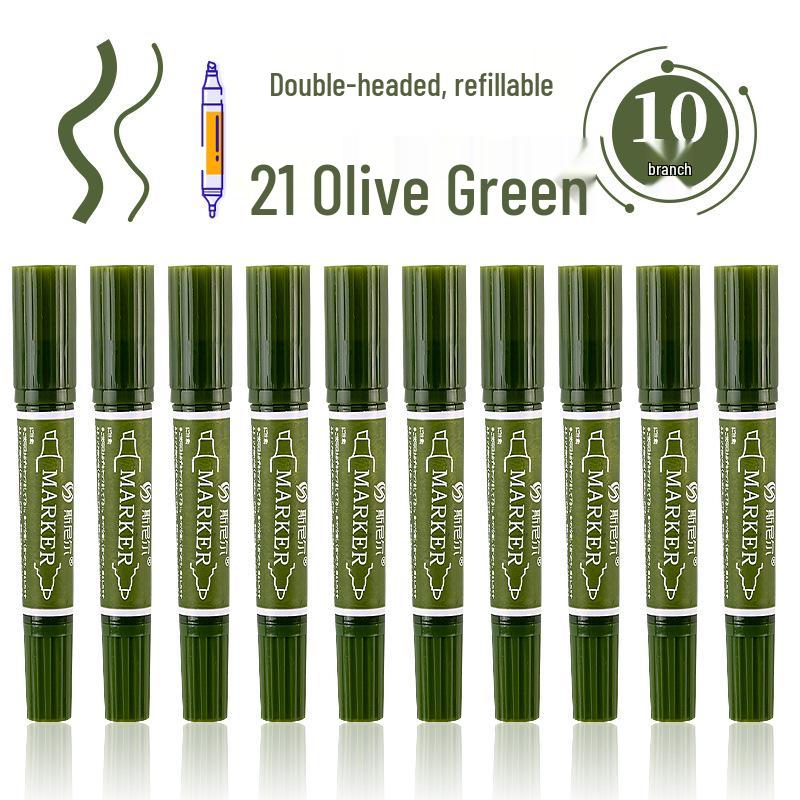 Snell 40-Color Double-Ended Oil-Based Marker Set for Children's Art and Professional Painting