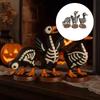 Bone Print Bird Figurines for Halloween, Set of 3 Freestanding Figures for Shelf Display, Side Table Arrangements and Entryway Styling