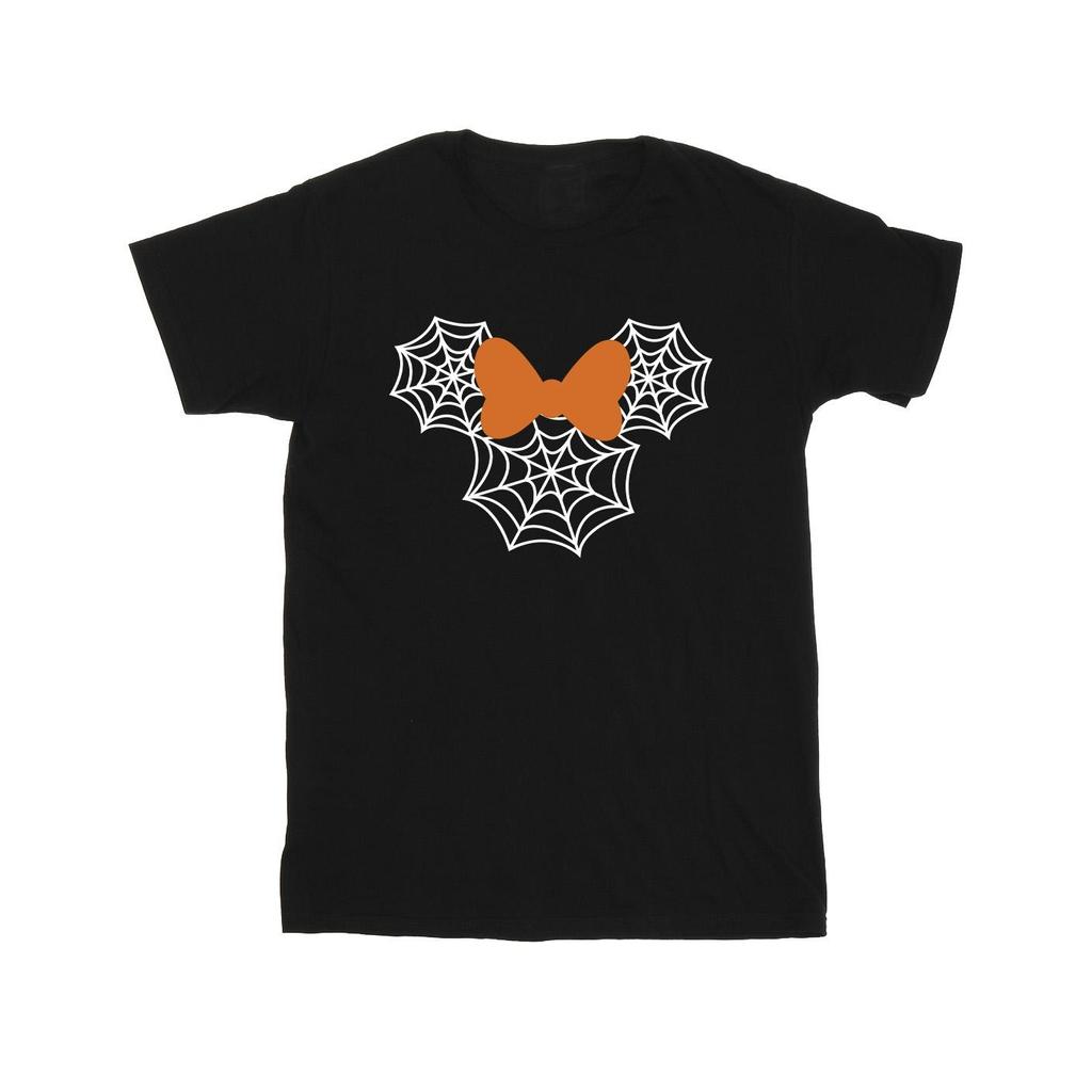 Disney Mens Minnie Mouse Spider Web Head T-Shirt