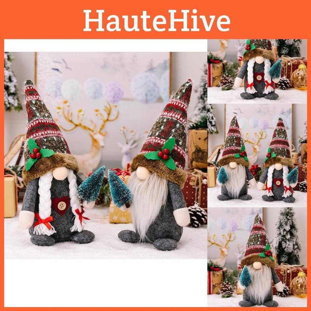 Charming Rustic Gnome Doll For Cozy Christmas Home Decor With Decorative Tree Holiday