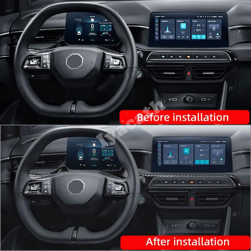 LHD RHD For MG3 Hybrid 2024 2025 ABS carbonfiber front dashboard center control air conditions outlet cover panle cover stickers