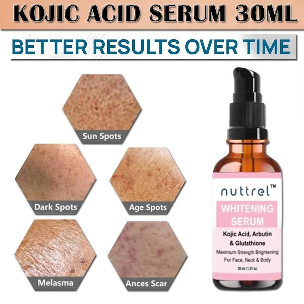 

Многофункциональная сыворотка для лица с койевой кислотой, арбутином и глутатионом Отбеливание темной кожи и осветление пигментных пятен 30 мл 30ml чистый