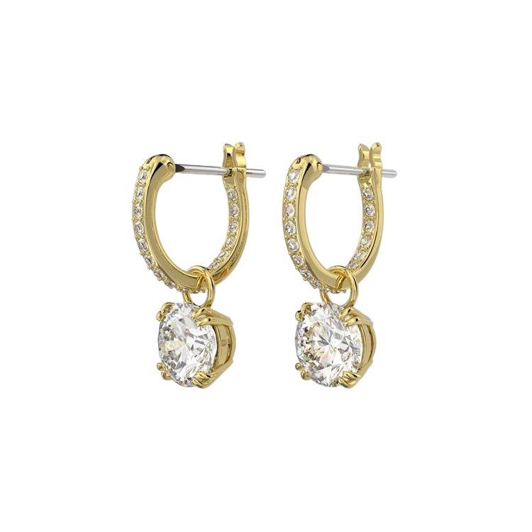 

Swarovski Stilla Water Drop Shaped Cubic Zirconia Earrings Women earrings Gold 5638802 Box+Shopping Bag (Random Color)