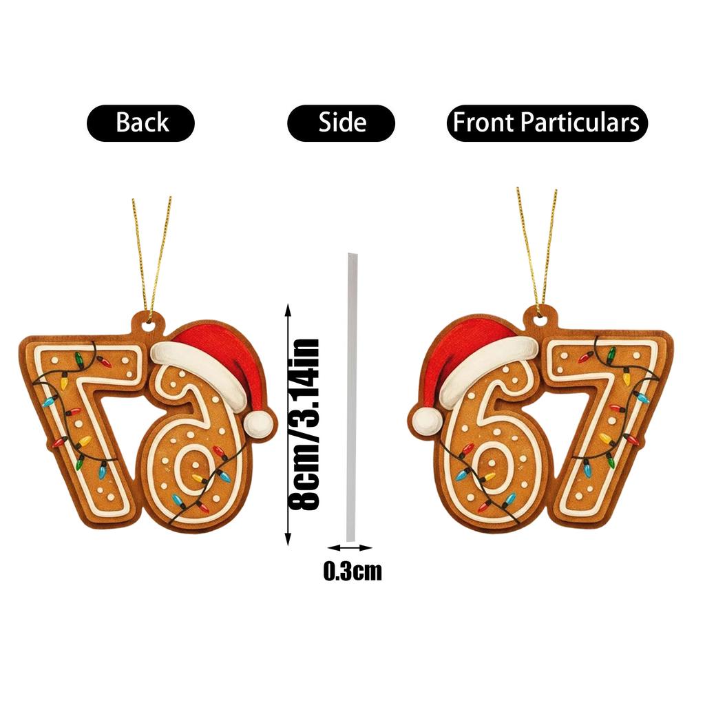 2D Christmas Tree Pendant, Acrylic Pendant, Christmas Home Decoration