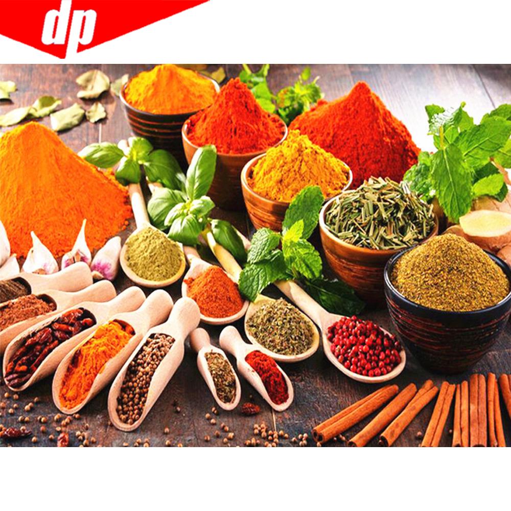 5D Diamond Painting Food Spices Abstract Rhinestones Mosaic Home Kitchen Decors