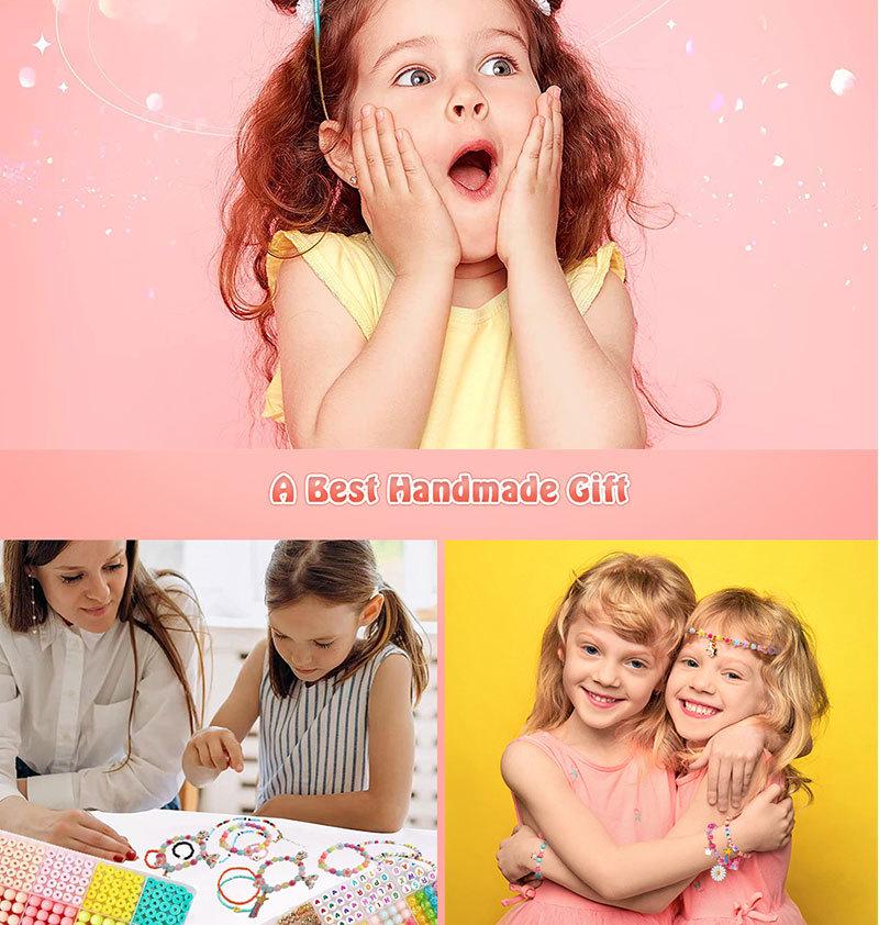 Cross Material Bracelet Beading Kit for Kids - DIY Stringing Beads Jewelry Set
