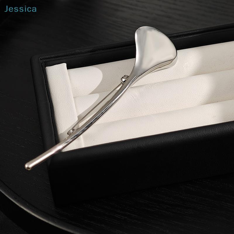 Spilla Foglia di Ginkgo Minimalista 2 Colori Metallo Elegante Spilla a Bastoncino Curva Festa Ufficio Spille Brooch Regali