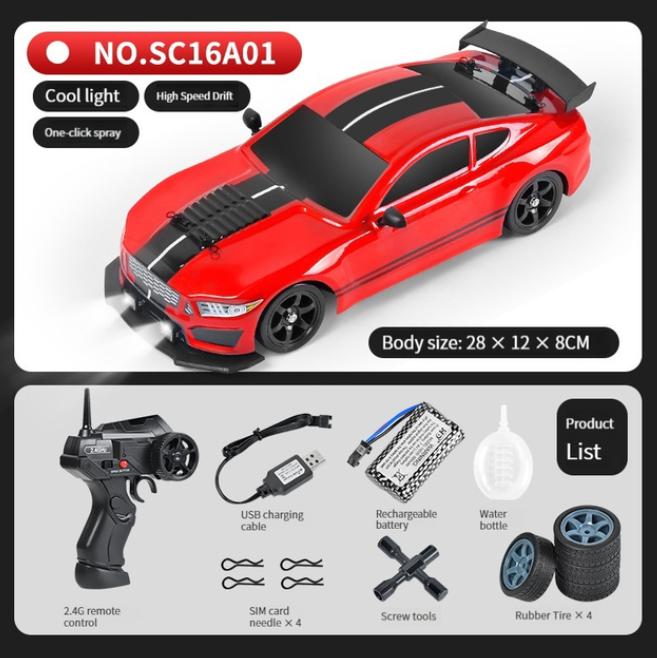 YQA4 AE86 1: 16 Racing Drift CAR with Remote Control Toys RC Car Drift High-Speed Race Spray 4WD 2.4G Electric Sports Vehicle Gifts
