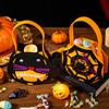 Felt Halloween Handbag Trick or Treat Tote Bag Pumpkin Spider Web Shape Candy Holder for Kids Halloween Party Favors