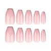 Pure Color False Nails Long Ballerina Nail Tips Fashion Press On Nails  Women Girls