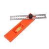 Woodworking Marking Ruler 0 16cm Multi Angle Positioning Scribing Ruler with Level Bubble