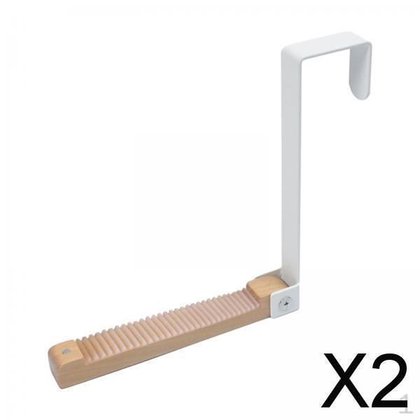 

2x Крючок над дверью Металлический Деревянный Без сборки Экономия места Складной Органайзер