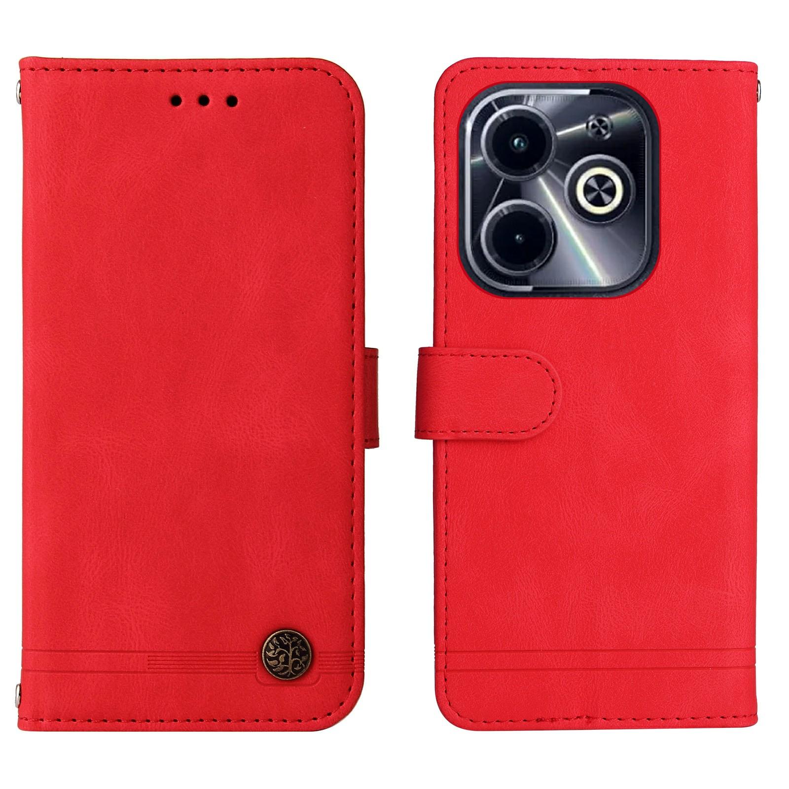 

For Infinix Smart 8 Plus/Smart 8 Pro 4G/Smart 8 4G/Hot 40i/TECNO Spark 20/Spark Go 2024 4G Leather Wallet Cases Stand with Strap A