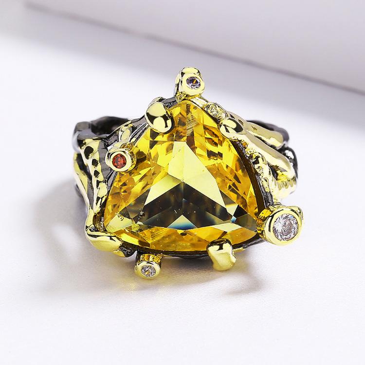 2026 Irregular Black Gold Ring Necklace Stud Earrings Jewelry Three-piece Party Jewelry
