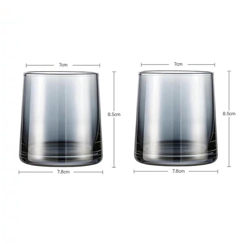 270ml 9.3oz Thickened Water Cup Simple Style Lemon Soda Water Cup Whiskey Glass Juice Cold Drink Mugs Light Luxury Wine Utensils