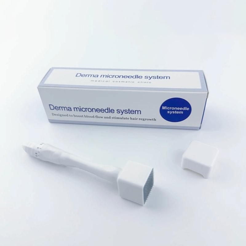 Disposable Skin Puncture Needle, Stamp Style Scalp Stamp, Rolling Needle Micro Needle Machine, 100/140 Needles Adjustable