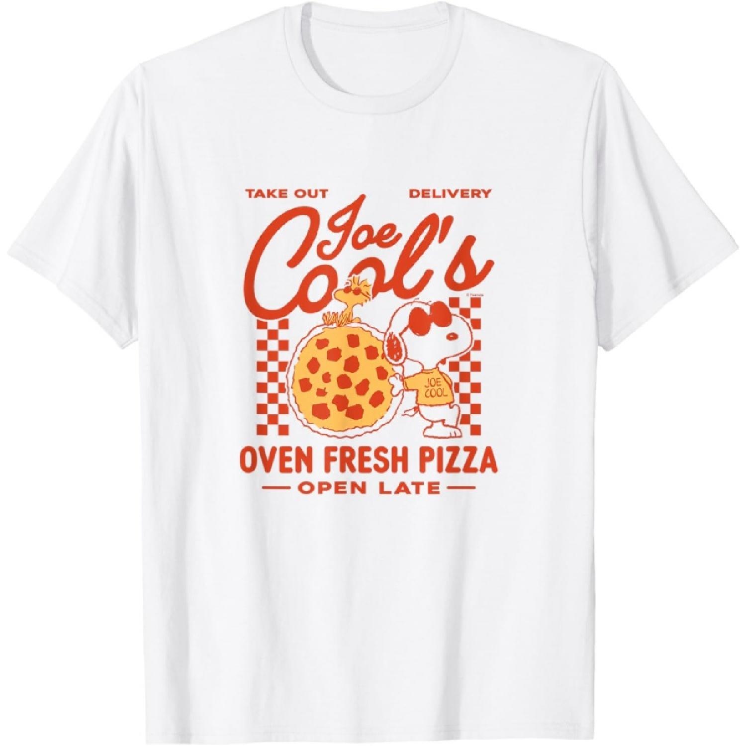 Peanuts - Joe Cool Pizza T-Shirt XXXXXL белый