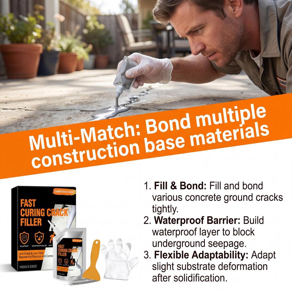 Concrete Crack Filler - Crack Sealant for , Patio, Floor, , Concrete Surfaces,