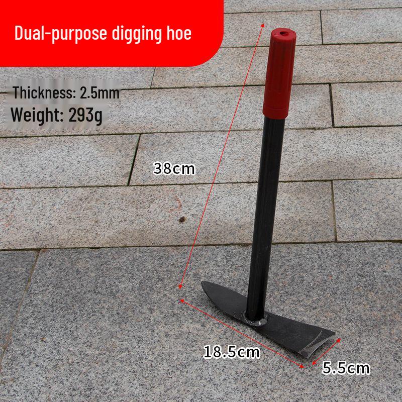 Manganese Steel Dual-Use Hoe: Ideal for Loosening Soil, Planting Vegetables & Flowers, Digging Bamboo Shoots, Steel Handle, Cordyceps Incl.