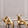 Decoration Home Statue Creatively Model Crafts Animal Bull Sculpture Figurine Collectable Souvenirs Cabinet Supply