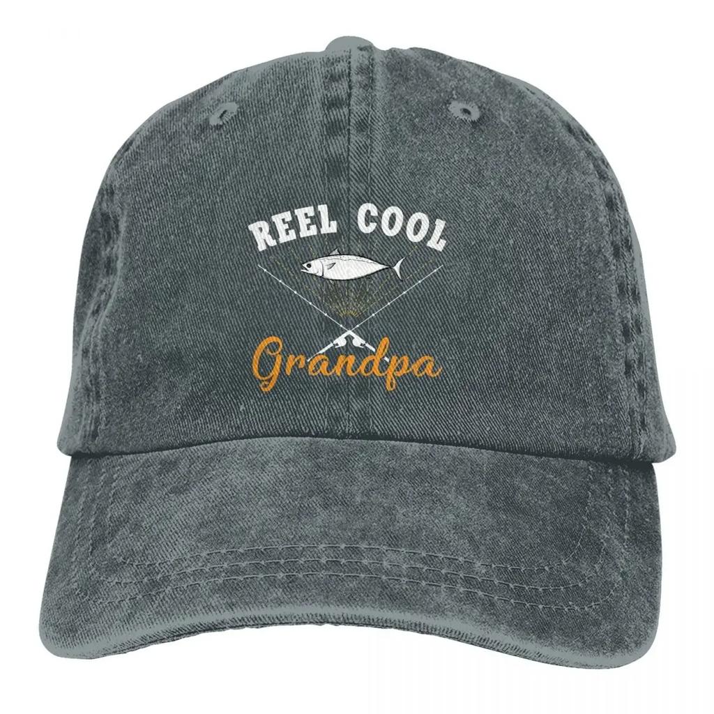 Summer Cap Sun Visor Mens Reel Cool Grandpa Fishing Design Hip Hop Caps Fishing Cowboy Hat Peaked Trucker Dad Hats