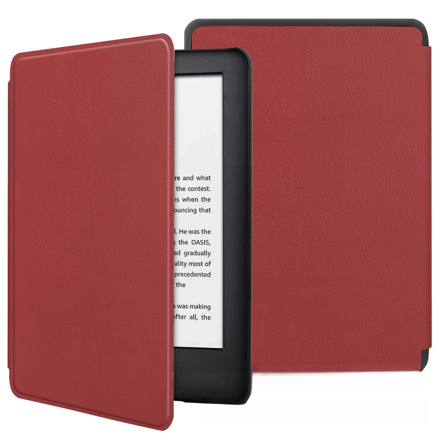

For Kindle2024 fabric protective cover. 12th Oxford fabric protective case For Kindle 11th 6.8i вина червоного кольору