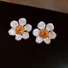 Fan Flower Bamboo Tassel Earrings Trend Ear Hook National Style Temperament High-end Earrings