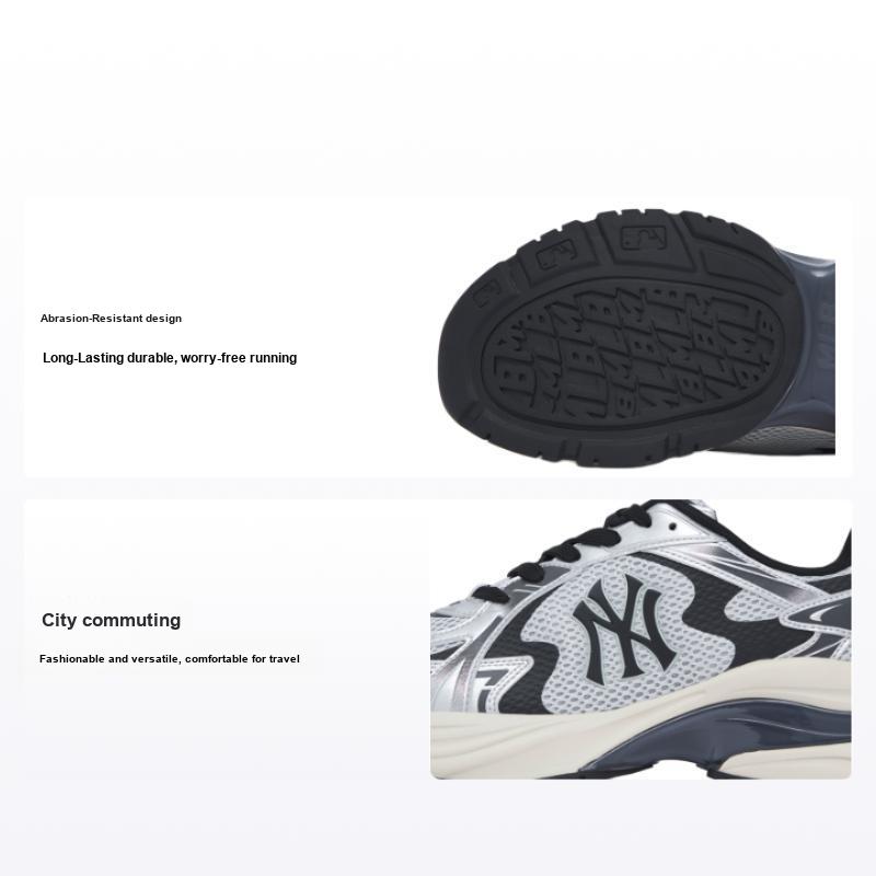 MLB Comfortable Versatile Breathable Non-Slip Low-Top Casual City Commuting Running Shoes Unisex Sneakers Millennium-Silver 3ARNSPL4N-50SIS