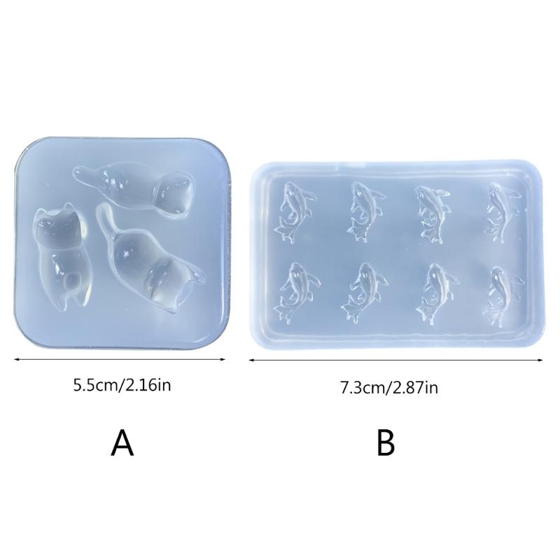 Unique Cat Shaped Decorations Mould Easy To Demould Silicone Ornaments Mold