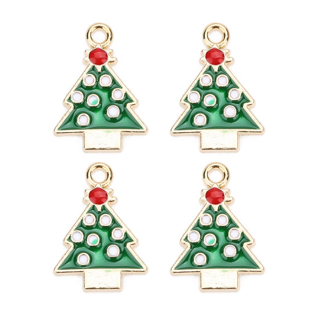 Alloy Christmas Pendant Mixcolor Dripping Oil Charm Pendants For DIY Jewelry Making Christmas Series Accessories