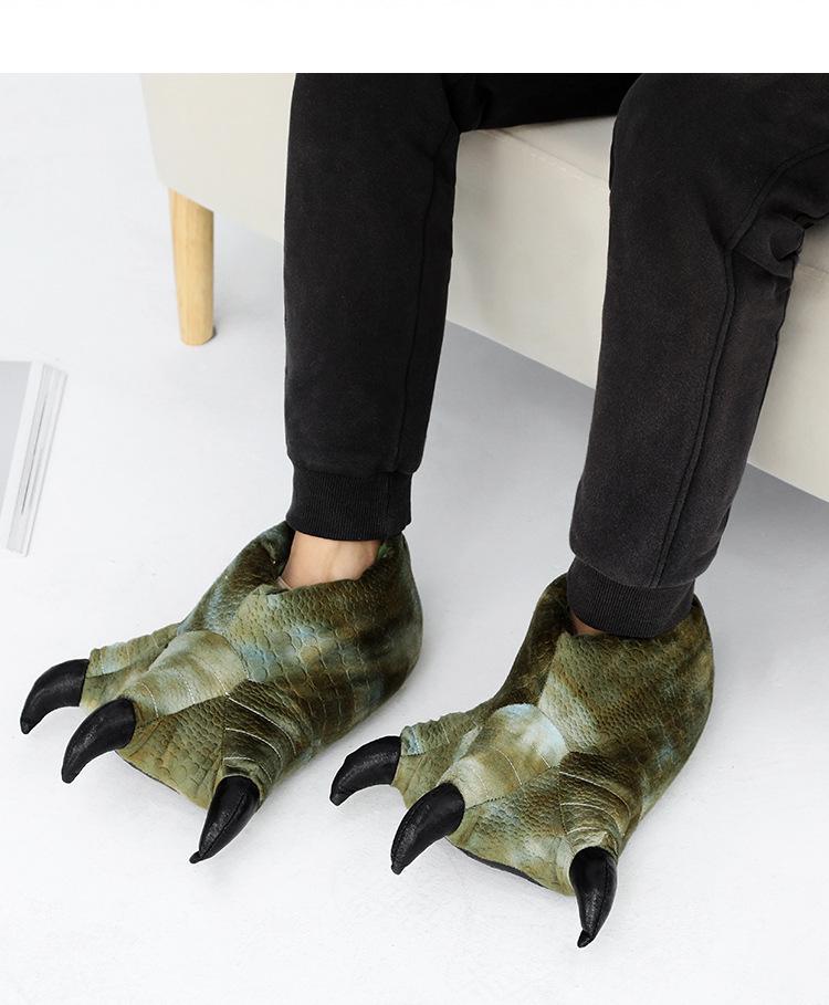 Útulné podzimní/zimní plyšové zvířecí pantofle - Super měkký fleece, Silné a teplé