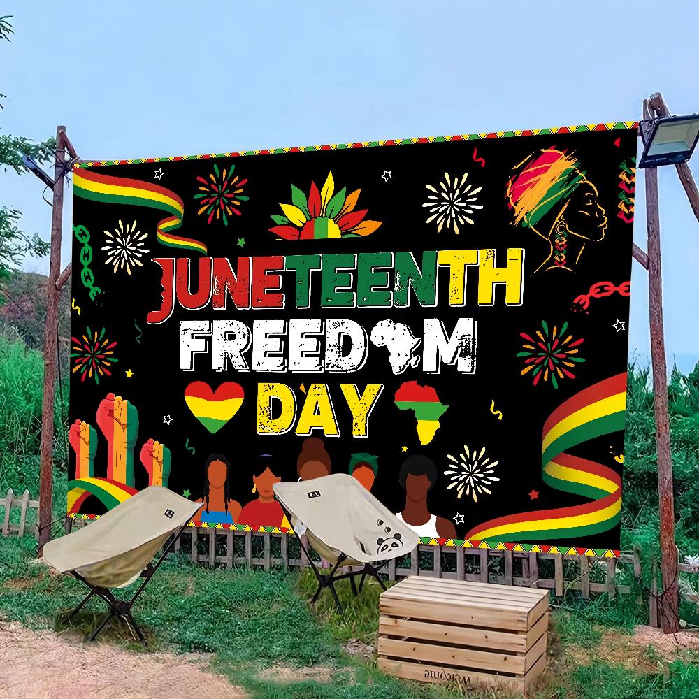 Juneteenth Decoration Background Backdrop African American Famous People Banner School Classroom Bulletin Board Decoration 74x94cm(29x37in)
