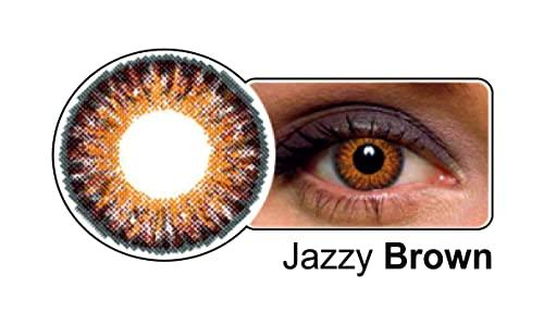 Celebration Color Quaterly Coloured Contact Lenses 1 Pair (Jazzy Brown,-10.00)