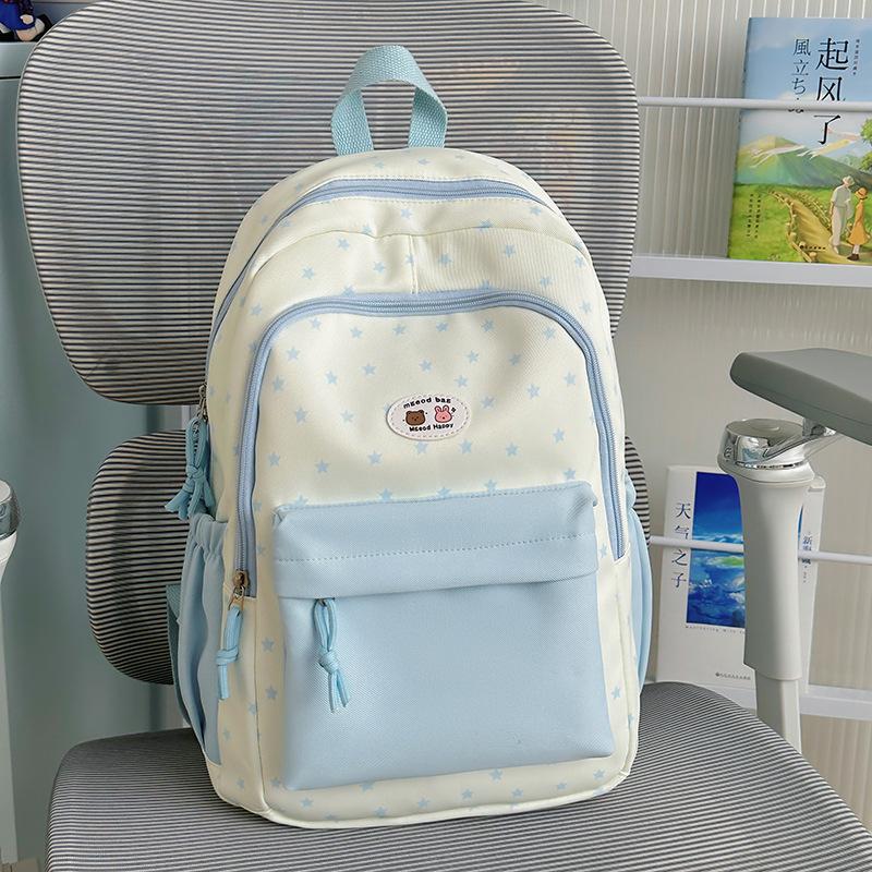Schoolbag Japanese Candy Color Small Fresh Student Backpack New College Style Girl Versatile Schoolbag Large Capacity Backpack