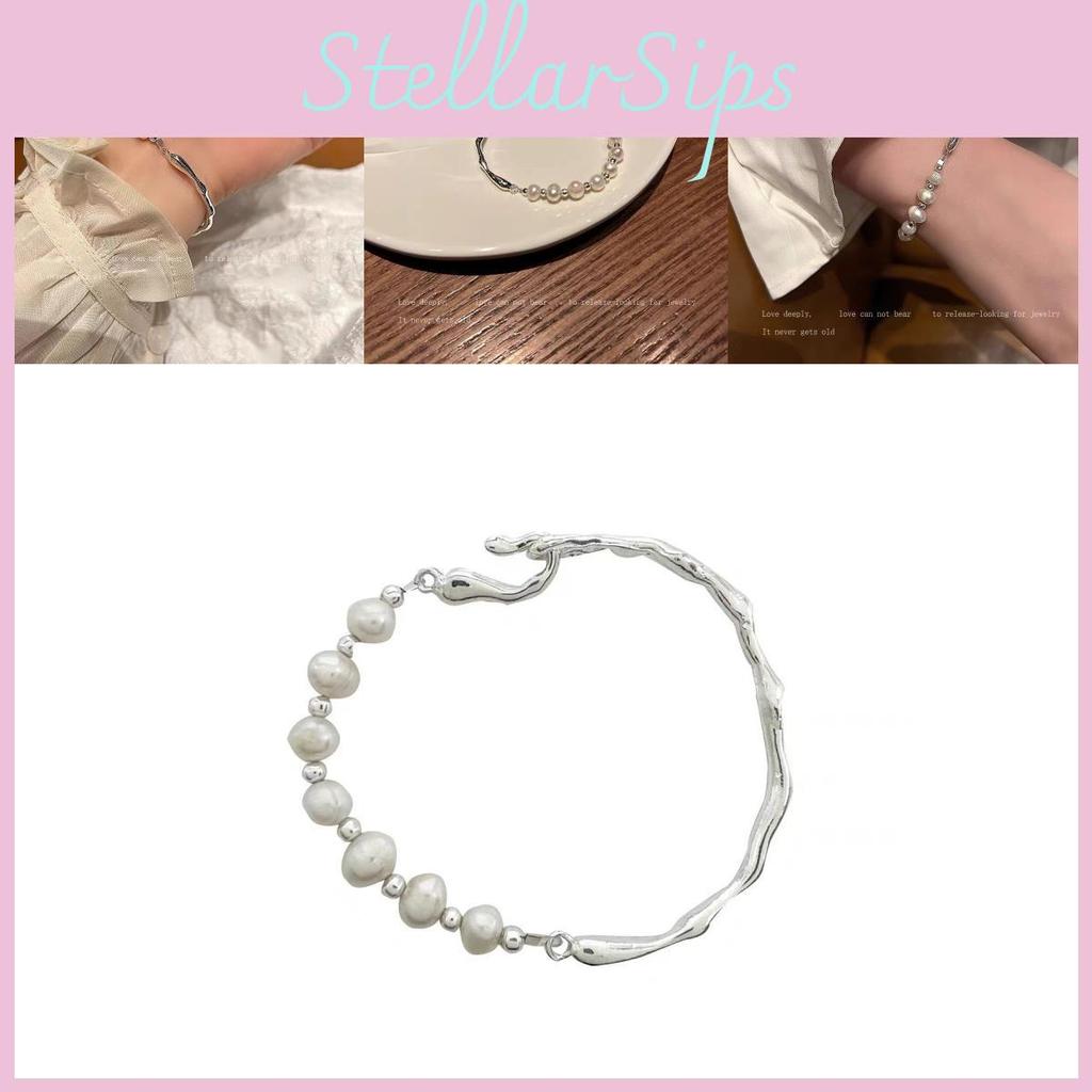 Chic Alloy Plated French Baroque Pearl Bracelet For Women Summer 2024 Collection